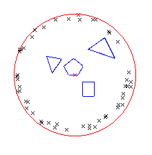 Minimum Enclosing Disc with Polygonal Obstacles