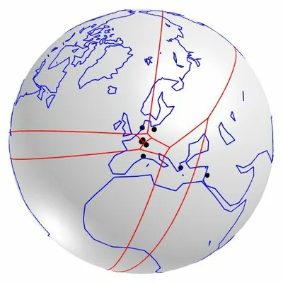 Arrangements of Geodesic Arcs on the Sphere
